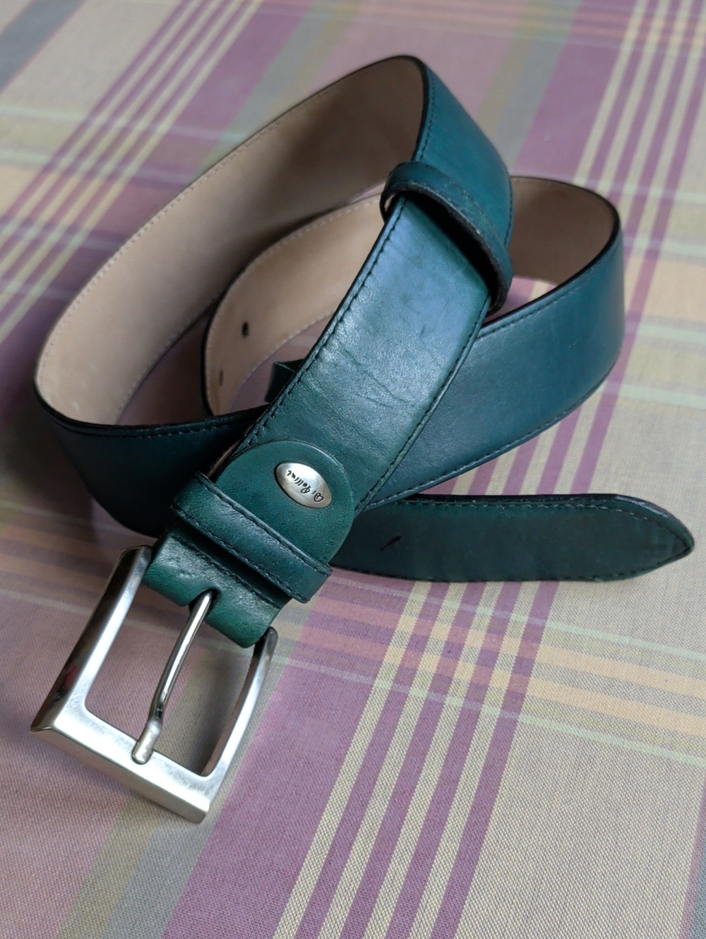 Di Pollini Teal Leather Belt